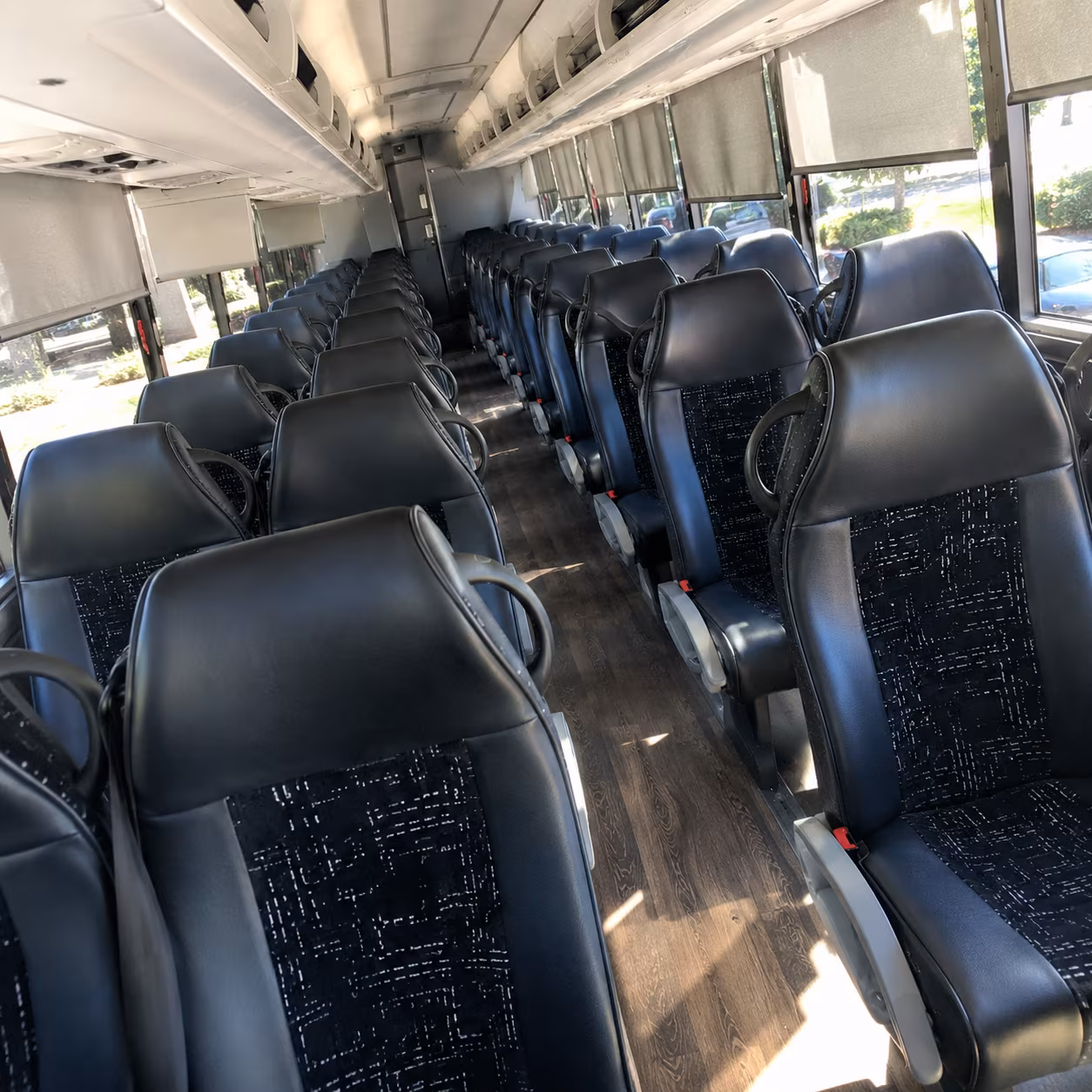 baltimore 56 passenger charter bus inside