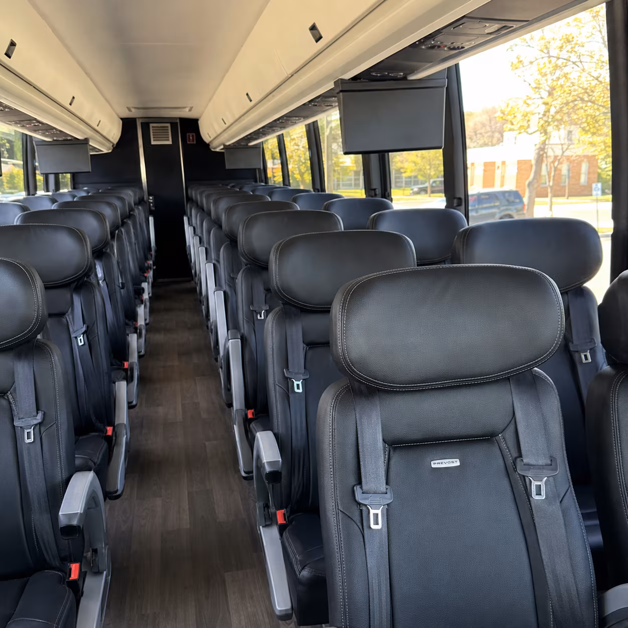 baltimore 56 passenger charter bus interior
