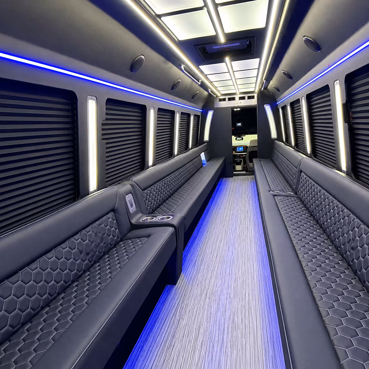baltimore party bus rental interior